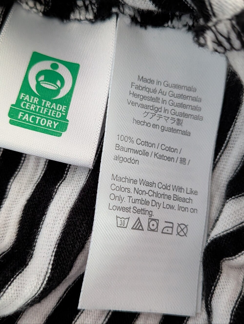 J Crew 100% Cotton Striped Black & White Dress - Picture 3 of 3